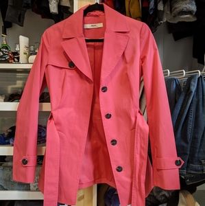 Salmon Short Trench Coat
